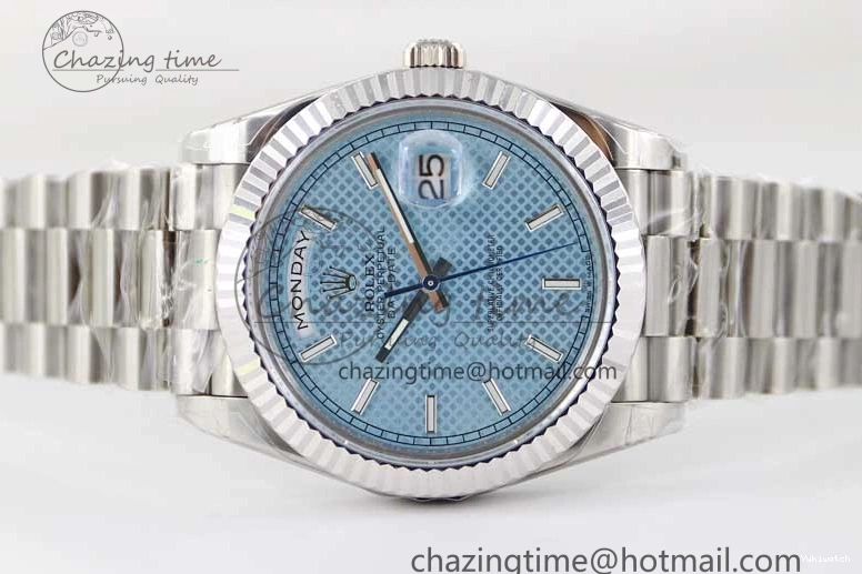 Edition 40mm 904L TWF A2836 SS Ice Date SS on Steel Bracelet Dial 1:1 Day Blue Best 0108